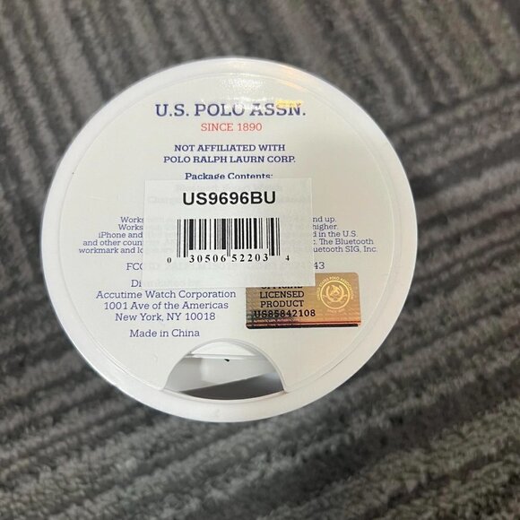 U.S. Polo Assn. Adult Unisex Smart Watch with Silicone Strap in Grey (US9696BU) - Picture 10 of 11